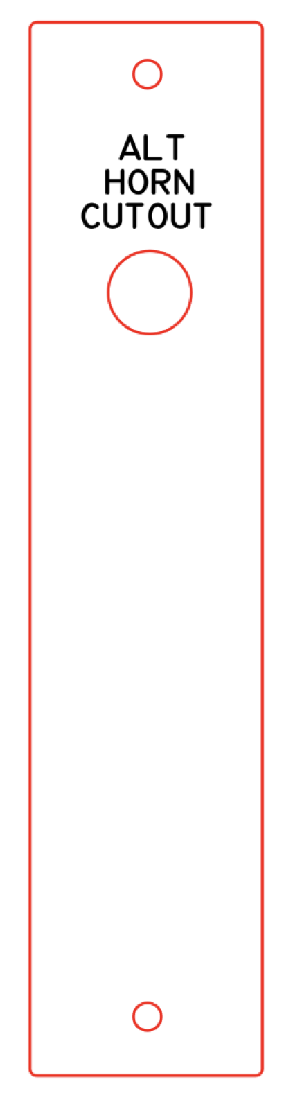 Laser cut vector design for the narrow ALT HORN CUTOUT strip