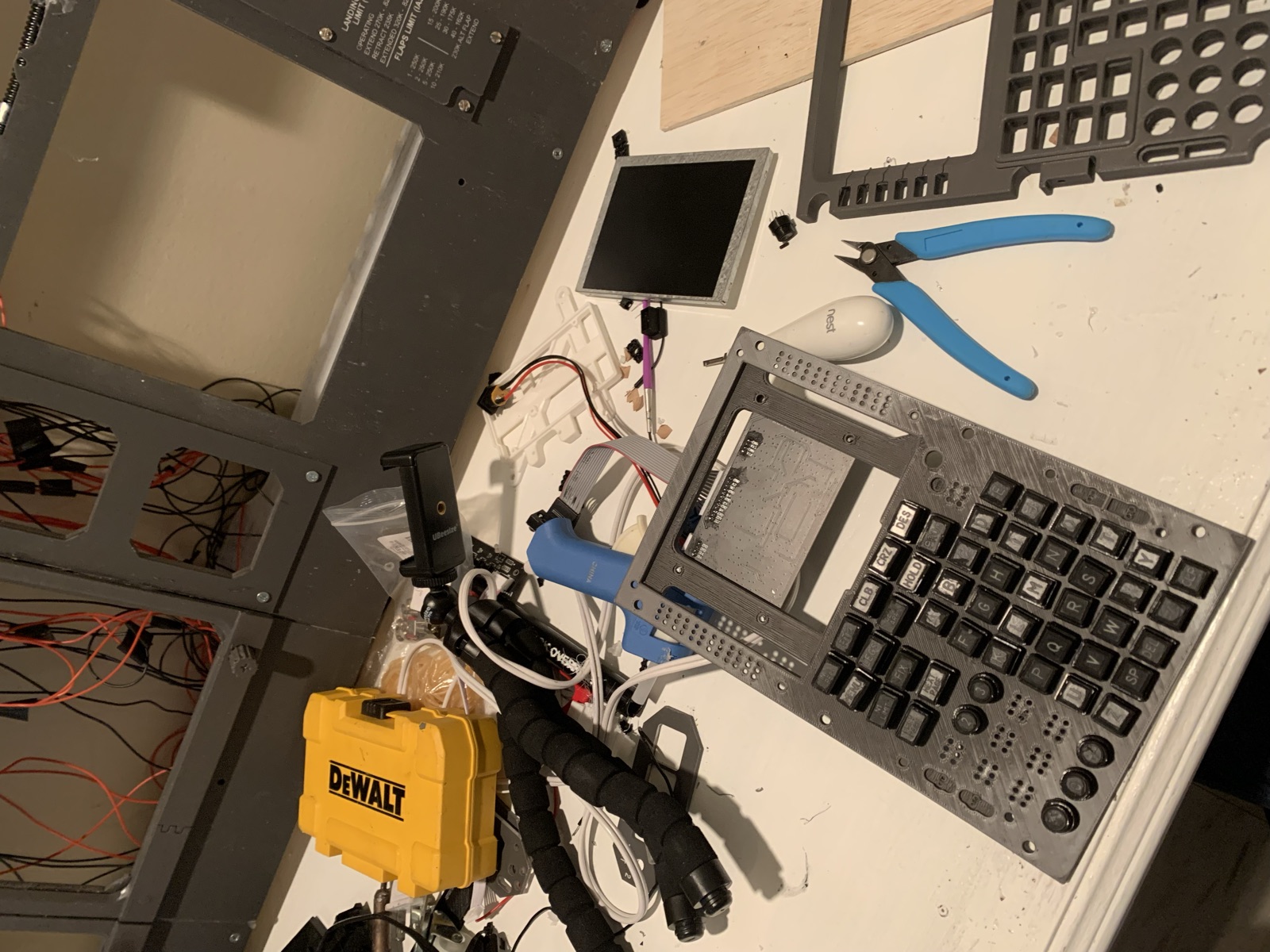 FMC keys partly placed into the panel frame