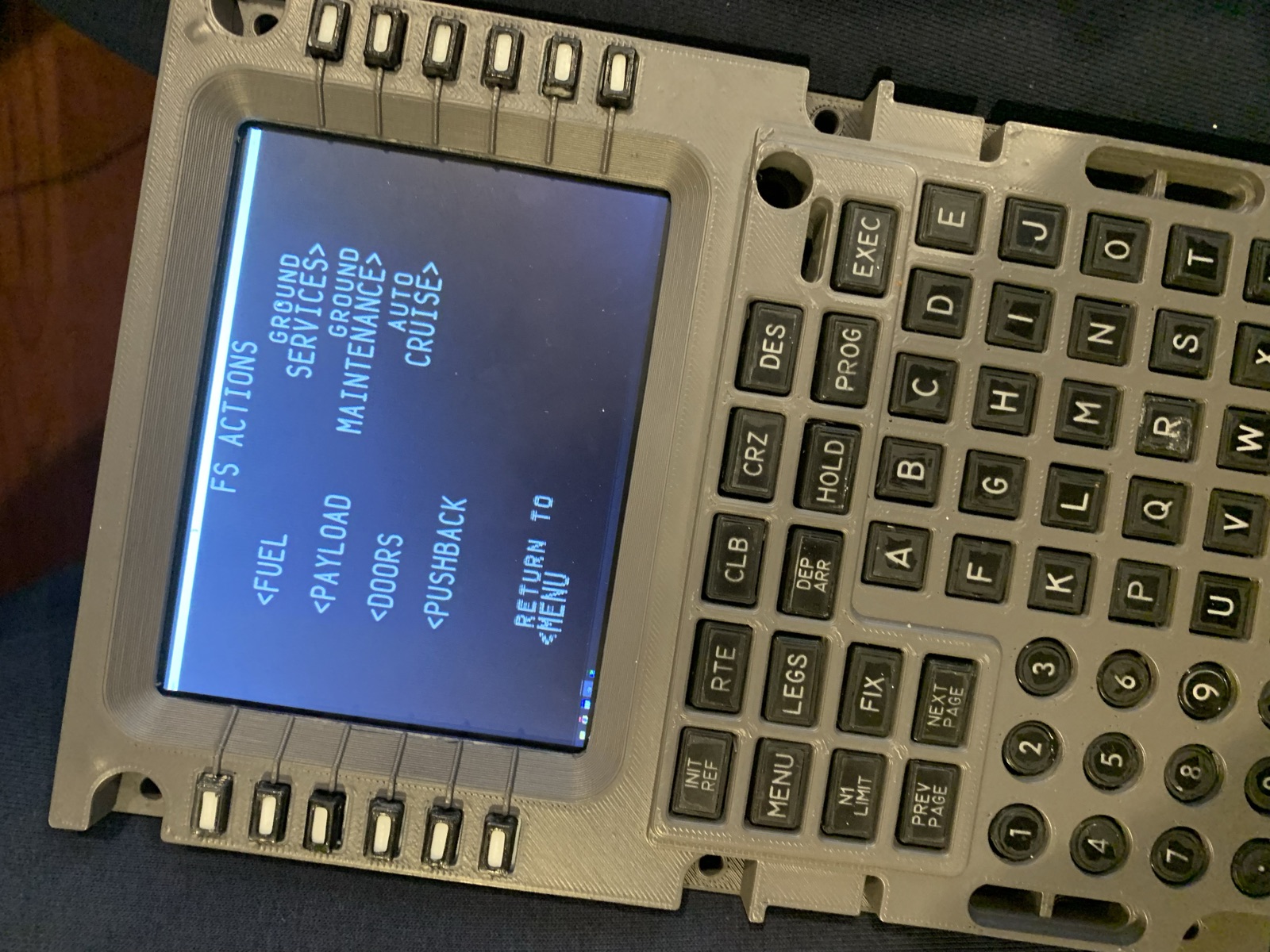 FMC keypad wiring and switch bodies at the back side