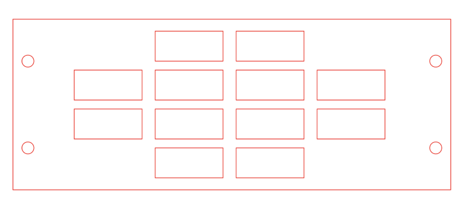Doors panel laser cut vector layout with indicator cutouts