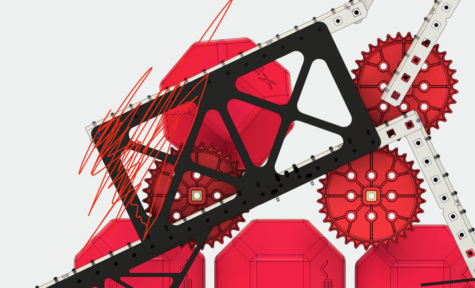 CAD development view of the small bot