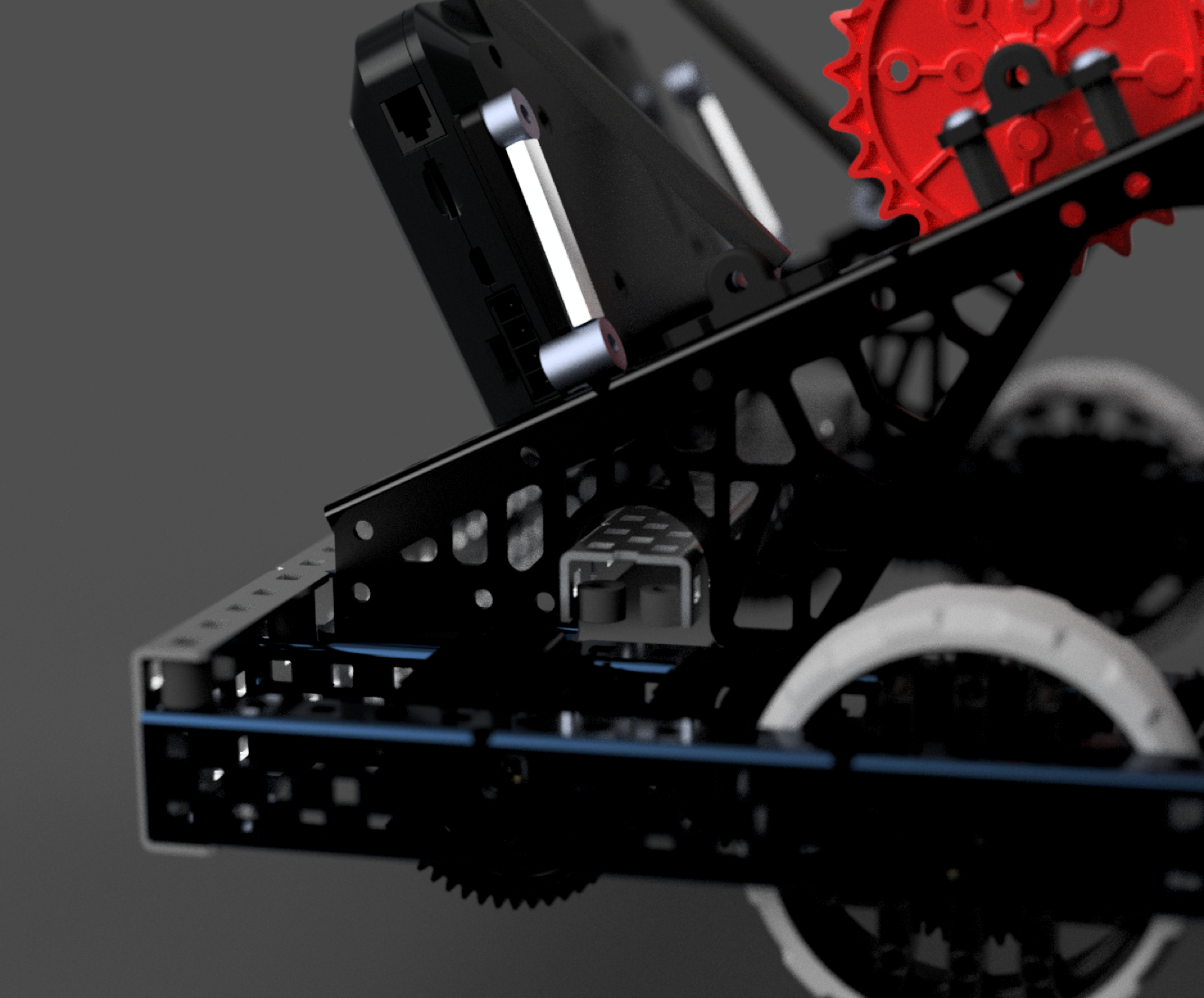 CAD render of the plastic structure part