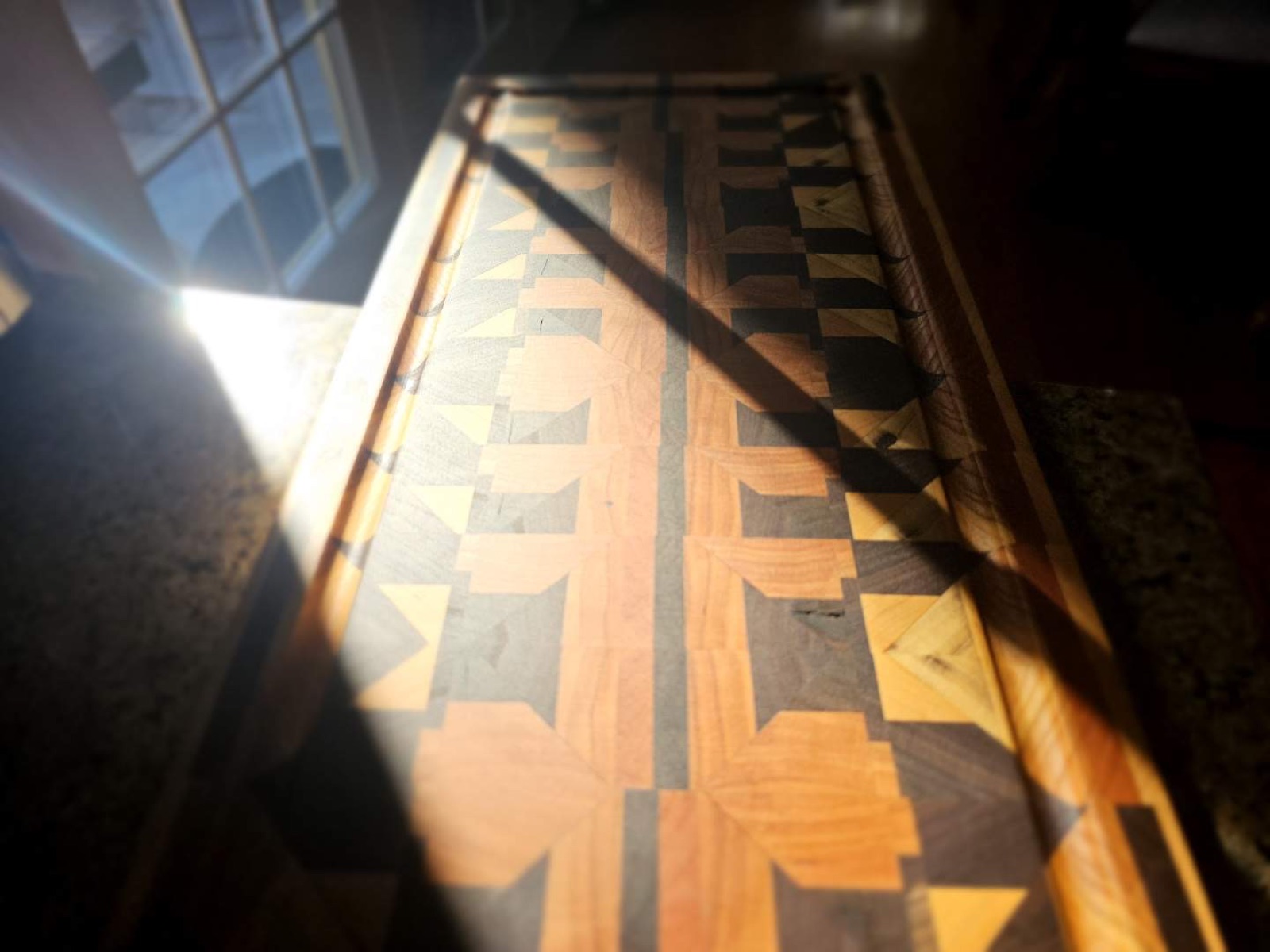 Finished scrap wood cutting board