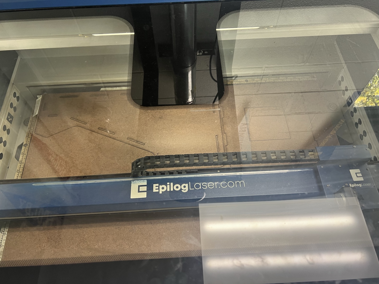 Laser engraving the cabinet panels
