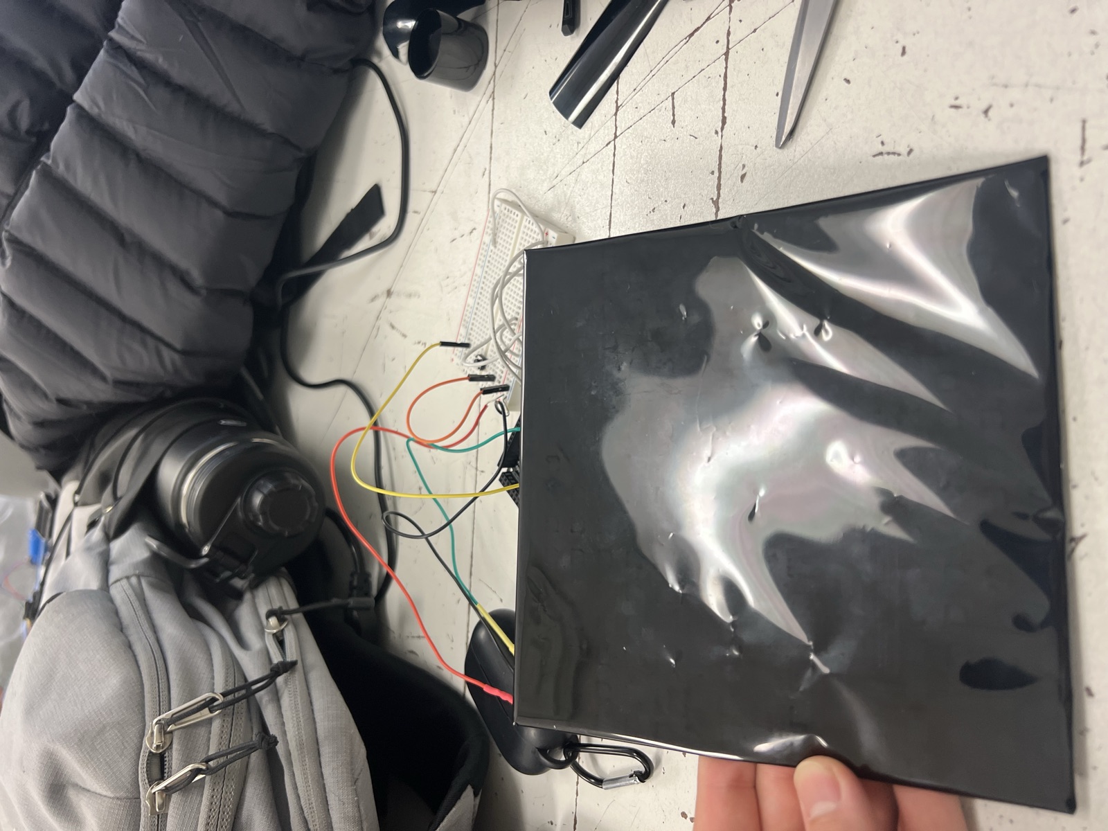 Diffuser film laid over the matrix