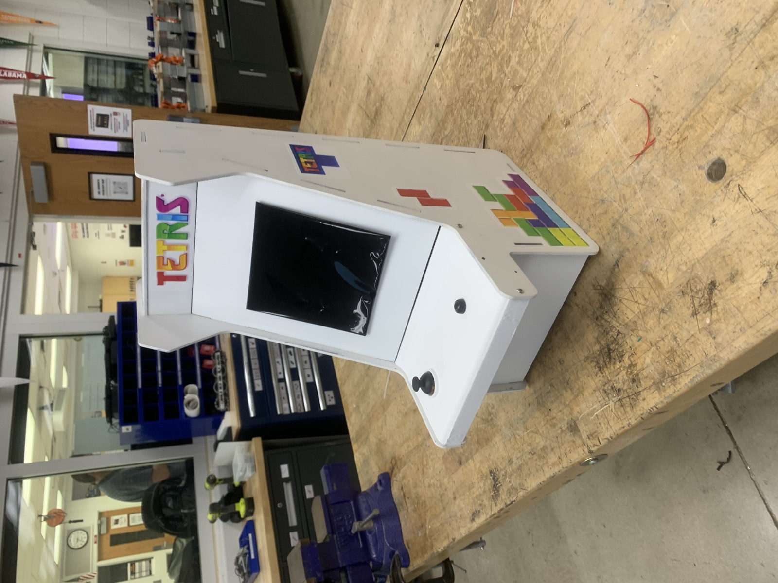 The finished Tetris arcade cabinet