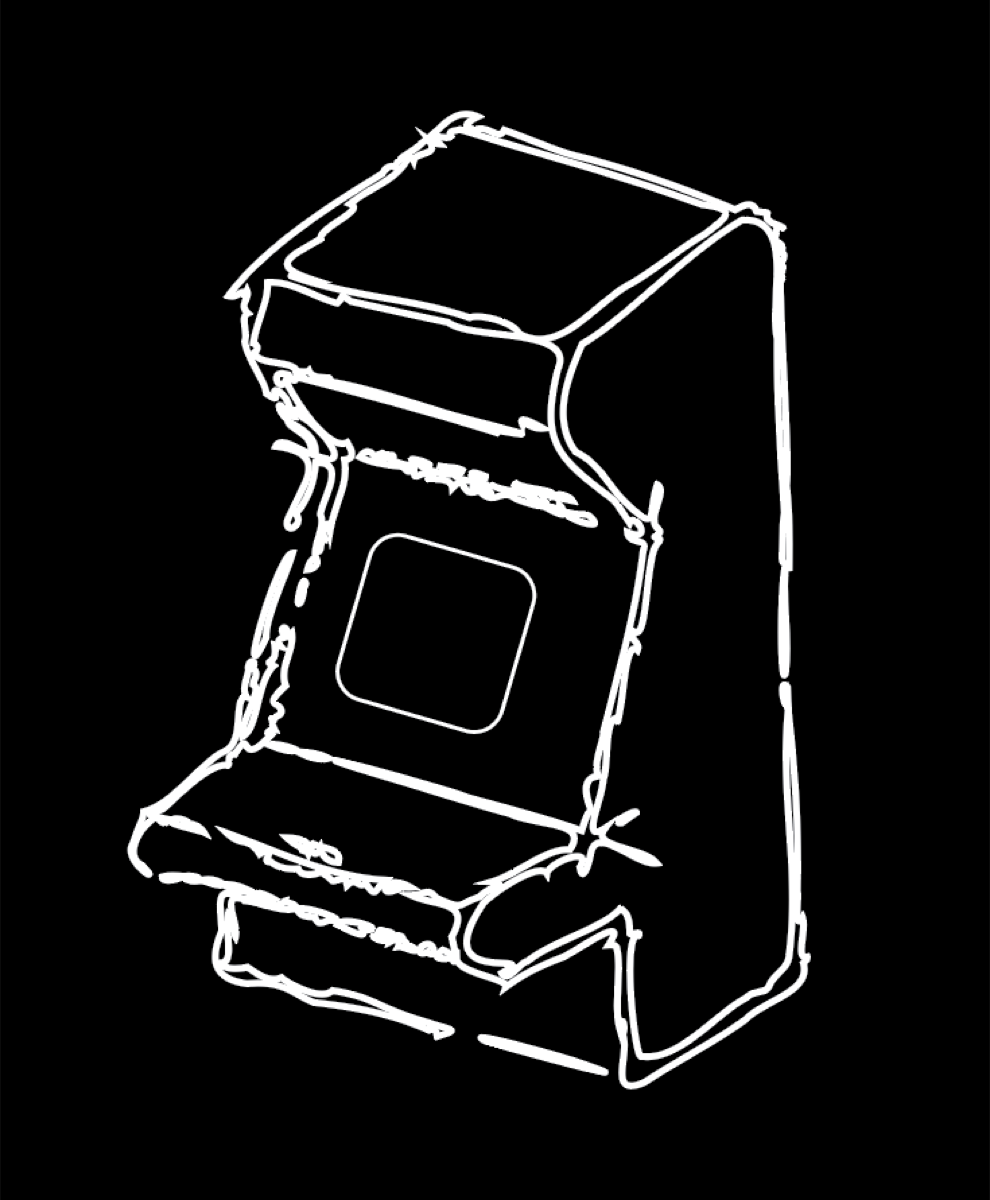 Icon sketch of the arcade cabinet